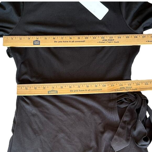 Womens Dress Size Medium Black Long Sleeve Fit and Flare - Picture 4 of 8